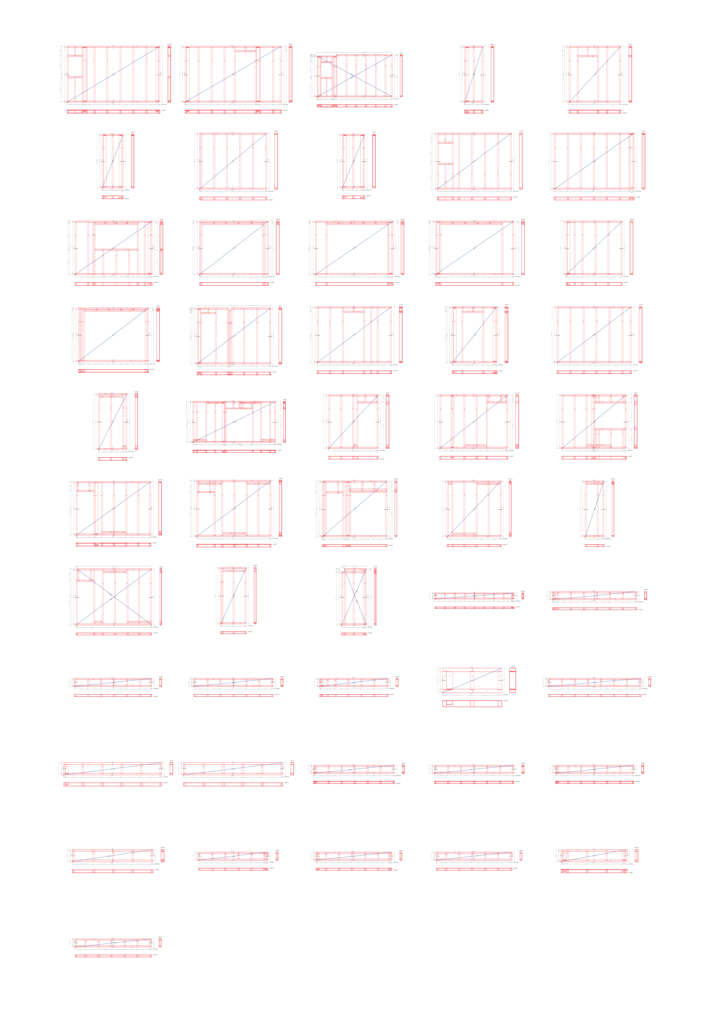 plans de montage des murs d'une maison en ossature bois